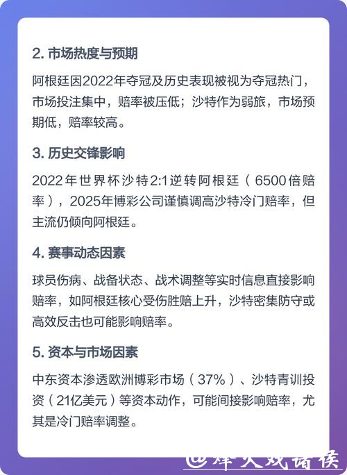 世界杯赔率变化分析与解读